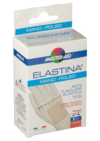 RETE TUBOLARE ELASTICA IPOALLERGENICA MASTER-AID ELASTINA MANO/POLSO 3 MT IN TENSIONE CALIBRO 3 CM - farmachicca