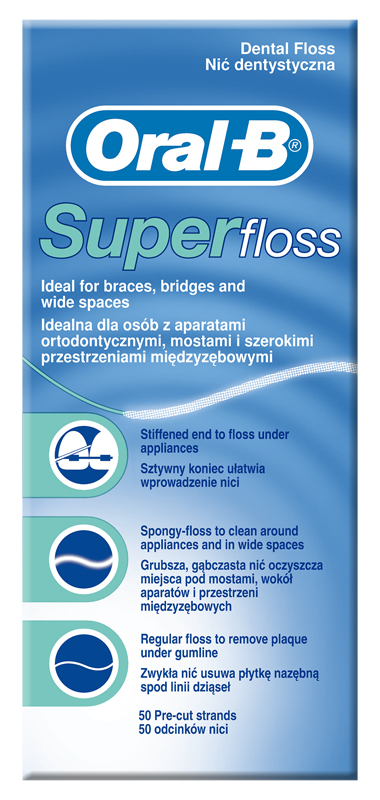 ORALB SUPERFLOSS FILO INTERDENTALE 50 FILI - farmachicca