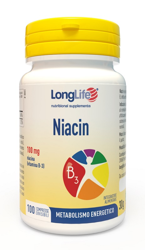 LONGLIFE NIACIN 100 MG 100 COMPRESSE DIVISIBILI - farmachicca