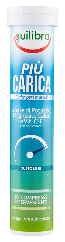 PIU' CARICA GUSTO LIME 20 COMPRESSE EFFERVESCENTI - farmachicca
