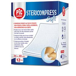 GARZA STERICOMPRESS SOFT XL TNT 36X40CM 12 PEZZI - farmachicca
