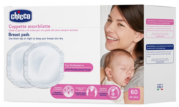 CHICCO COPPETTA ASSORBILATTE ANTIBATTERICA 60 PEZZI - farmachicca