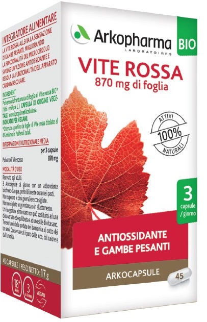 ARKO CAPSULE VITE ROSSA 45 CAPSULE - farmachicca