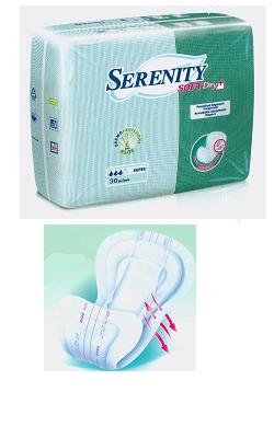 PANNOLONE PER INCONTINENZA SAGOMATO SERENITY SOFTDRY+ ALOE SUPER 30 PEZZI - farmachicca