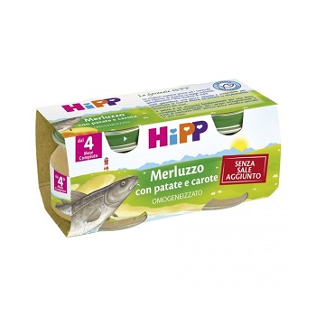 HIPP OMOGENEIZZATO MERLUZZO CAROTE PATATE 2X80 G - farmachicca