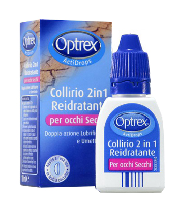 GOCCE OCULARI OPTREX ACTIDROPS 2IN1 REIDRATANTE OCCHI STANCHI 1 PEZZO - farmachicca