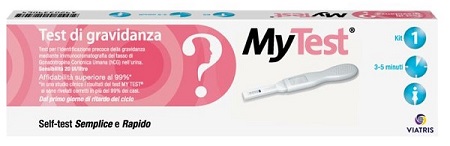 TEST DI GRAVIDANZA RAPIDO HCG MYTEST 1 PEZZO - farmachicca