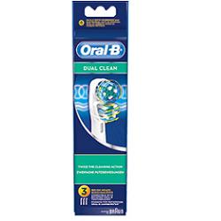 ORALB DUAL CLEAN EB417 TESTINE SPAZZOLINO ELETTRICO 3 PEZZI - farmachicca