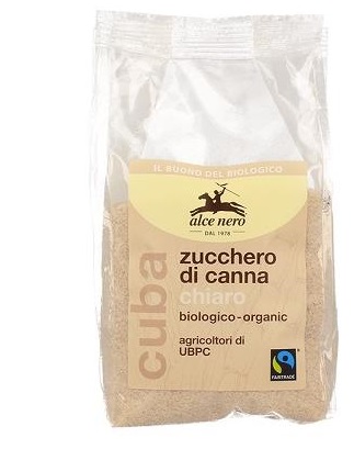 ZUCCHERO DI CANNA CHIARO BIO CUBA FAIRTRADE 500 G - farmachicca