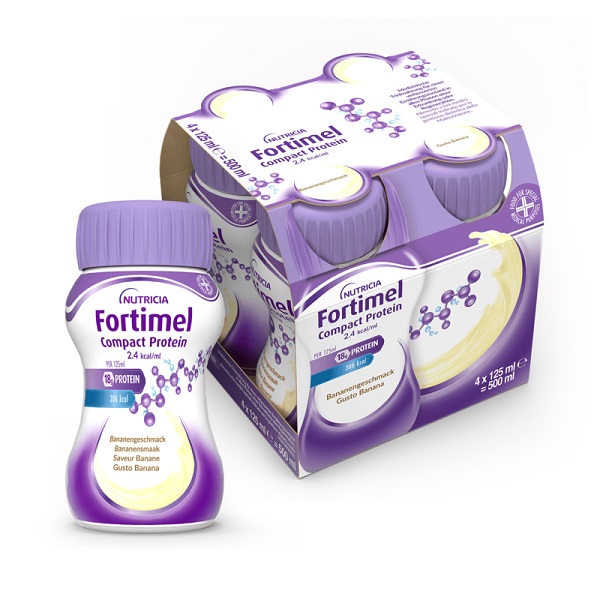 FORTIMEL COMPACT PROTEIN BANANA 4 BOTTIGLIE 125 ML - farmachicca
