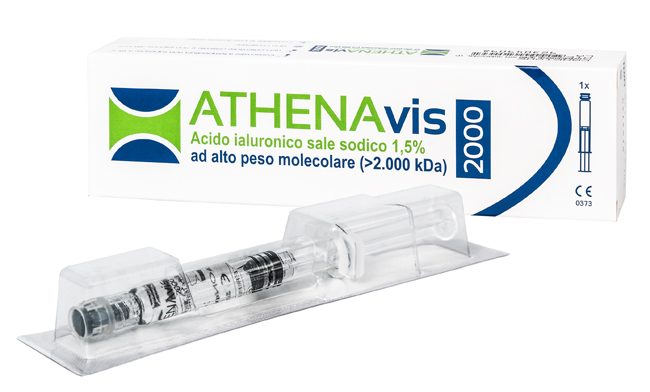 SIRINGA INTRA-ARTICOLARE ATHENAVIS 2000 ACIDO IALURONICO 1,5% 30 MG 2 ML 3 PEZZI - farmachicca