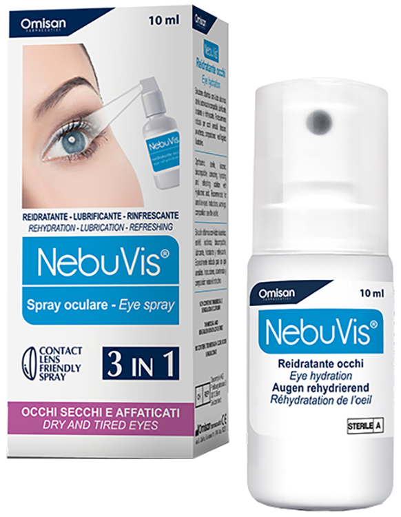 NEBUVIS REIDRATANTE OCCHI SPRAY 10 ML 1 PEZZO - farmachicca