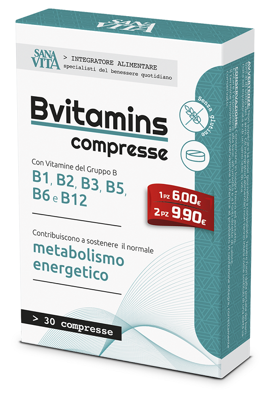 SANAVITA B-VITAMINS 30 COMPRESSE - farmachicca