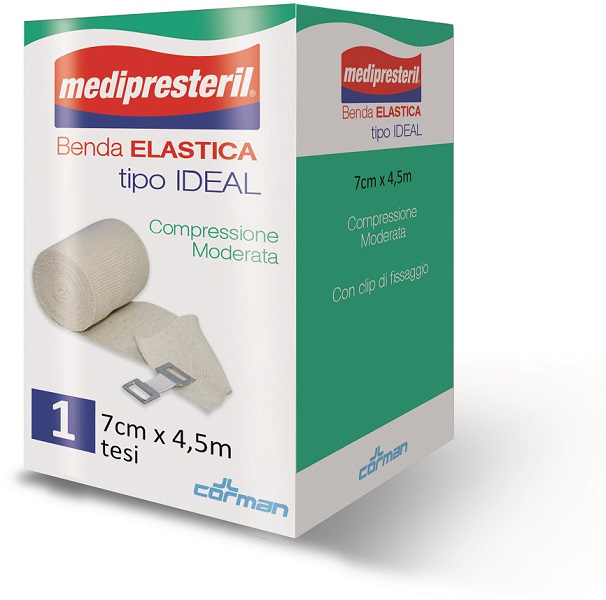 BENDA ELASTICA MEDIPRESTERIL IDEAL CM7X45MT - farmachicca