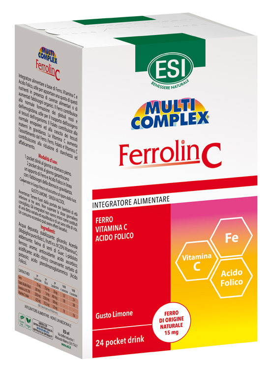 ESI FERROLIN C POCKET DRINK 24 BUSTINE - farmachicca