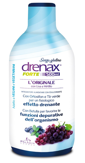 DRENAX FORTE L'ORIGINALE CON UVA E MIRTILLO 500 ML - farmachicca