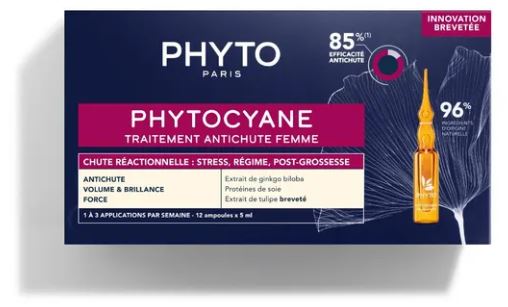 PHYTO PARIS PHYTOCYANE TRATTAMENTO ANTICADUTA CAPELLI DONNA 12 FIALE 7,5 ML - farmachicca