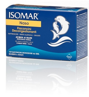 ISOMAR SOLUZIONE IPERTONICA ACQUA MARE 18 FLACONCINI MONODOSE 5 ML - farmachicca