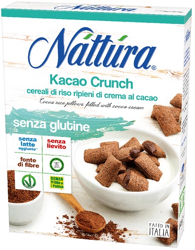NATTURA KACAO CRUNCH CEREALI RIPIENI CREMA NOCCIOLE 250 G - farmachicca