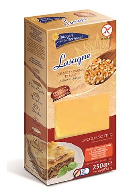 PIACERI MEDITERRANEI PASTA FARINA MAIS LASAGNE 250 G - farmachicca