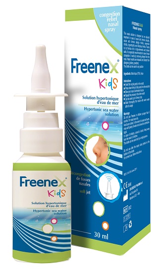 FREENEX IPERTONICO KIDS SPRAY NASALE CON ACQUA DI MARE 30 ML - farmachicca