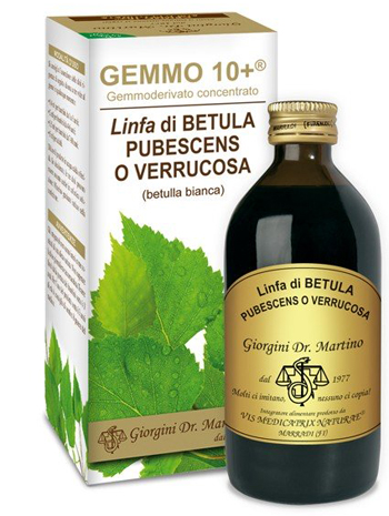 GEMMO 10+ BETULLA B LINFA 200 ML LIQUIDO ANALCOLICO - farmachicca