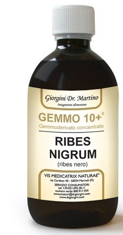 GEMMO 10+ RIBES NERO 500 ML LIQUIDO ANALCOLICO - farmachicca