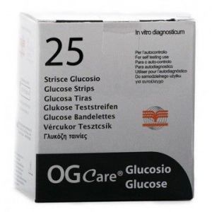 STRISCE MISURAZIONE GLICEMIA OGCARE 25 PEZZI - farmachicca