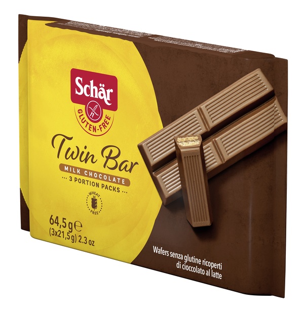 SCHAR TWIN WAFER CIOCCOLATO AL LATTE 3 BARRETTE X 21,5 G - farmachicca