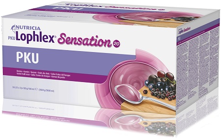 PKU LOPHLEX SENSATION FRUTTI ROSSI 36 PEZZI 109 G - farmachicca