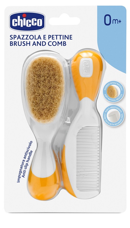 CHICCO SPAZZOLA + PETTINE ARANCIONE - farmachicca