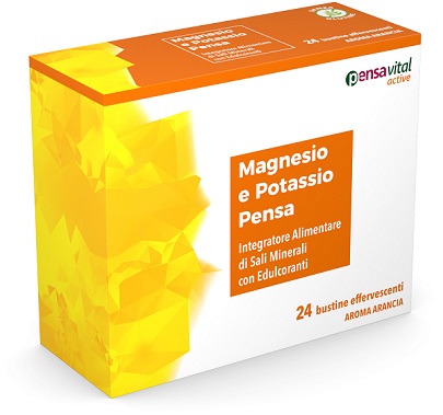MAGNESIO E POTASSIO ARANCIA PENSA 24 BUSTINE EFFERVESCENTI - farmachicca