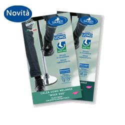 CALZA UOMO MELANGE 70 DENARI TAGLIA MEDIAJEANS CHIARO - farmachicca