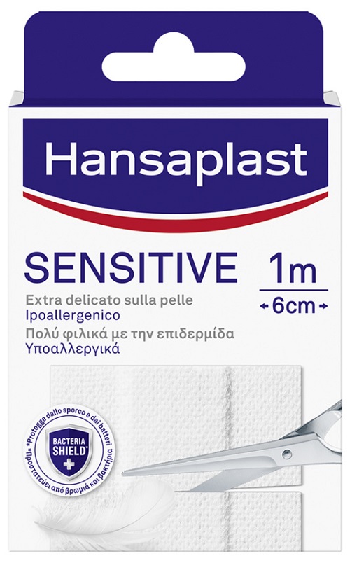 HANSAPLAST STRISCIA SENSITIVE PRETAGLIATA 1X6CM 10 PEZZI - farmachicca