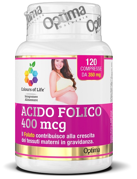 COLOURS OF LIFE ACIDO FOLICO 400 MCG 120 COMPRESSE 350 MG - farmachicca