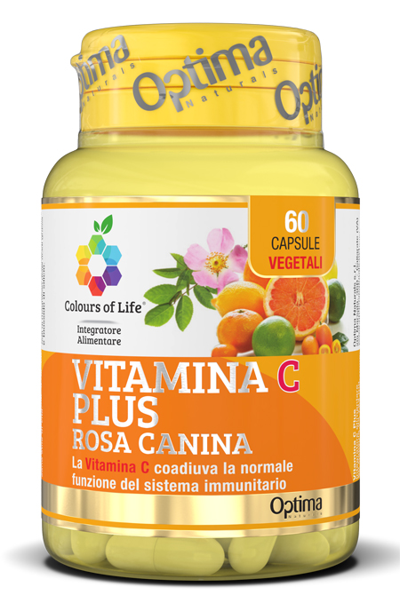 COLOURS OF LIFE VITAMINA C PLUS ROSA CANINA 60 CAPSULE VEGETALI 724 MG - farmachicca