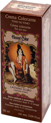 HENNE NUANCE CASTANO SCURO CREMA HENNE COLOR CREMA COLORANTE PRONTA ALL'USO - farmachicca