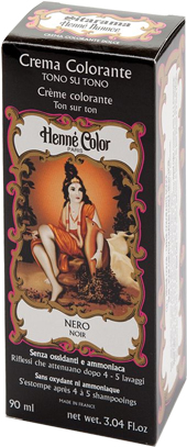 HENNE NUANCE NERO CREMA HENNE COLOR CREMA COLORANTE PRONTA ALL'USO - farmachicca