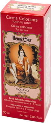 HENNE NUANCE ACAJOU ROSSO MOGANO CREMA HENNE COLOR CREMA COLORANTE PRONTA ALL'USO - farmachicca