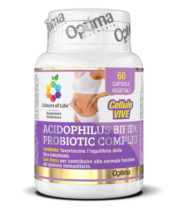 COLOURS OF LIFE ACIDOPHILUS BIFIDO COMPLEX 60 CAPSULE VEGETALI 500 MG - farmachicca