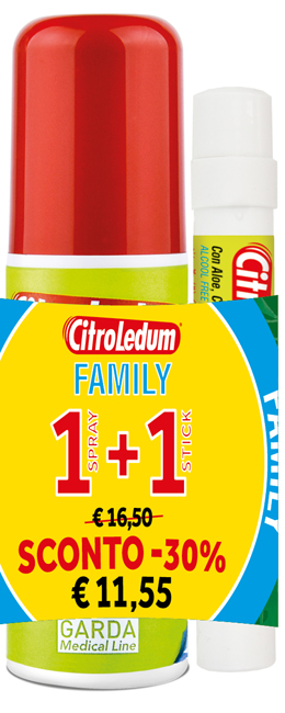 CITROLEDUM FAMILY KIT SPRAY 75 ML + STICK 10 ML - farmachicca