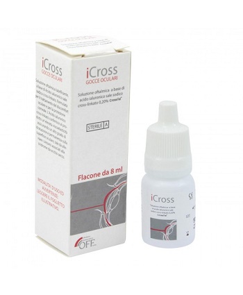 ICROSS GOCCE OCULARI SOLUZIONE OFTALMICA ACIDO IALURONICO CROSS-LINKATO 0,2% 8 ML - farmachicca