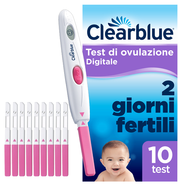 TEST DI OVULAZIONE CLEARBLUE DIGITALE 10 PEZZI - farmachicca