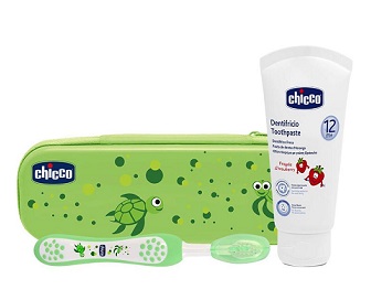 CHICCO SET DENTALE VERDE CON FLUORO - farmachicca