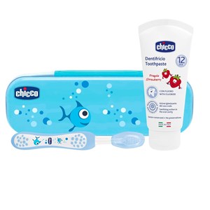 CHICCO SET DENTALE AZZURRO CON FLUORO - farmachicca