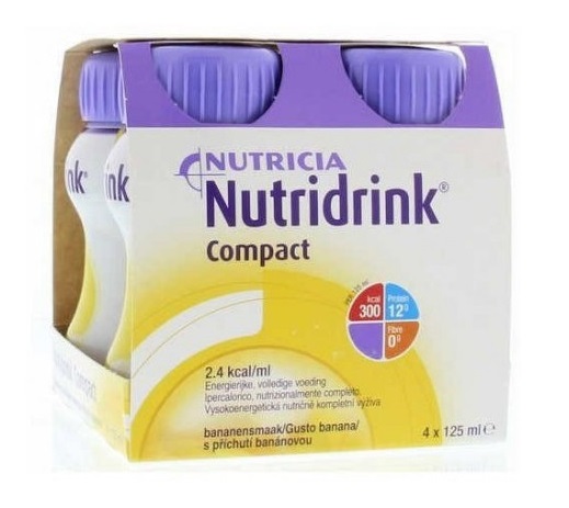 NUTRICIA NUTRIDRINK COMPACT GUSTO BANANA 4 BOTTIGLIE DA 125 ML - farmachicca