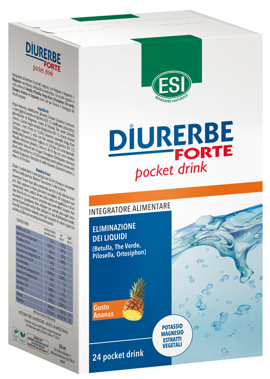 ESI DIURERBE FORTE POCKET DRINK ANANAS 24 X 20 ML - farmachicca
