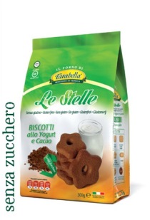 FARABELLA BISCOTTI LE STELLE ALLO YOGURT E CACAO SENZA ZUCCHERO 300 G - farmachicca