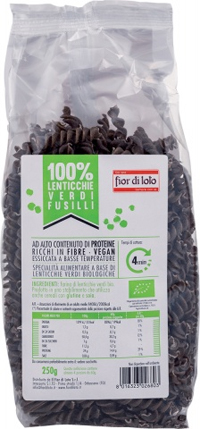 FUSILLI DI LENTICCHIE VERDI BIO 250 G - farmachicca