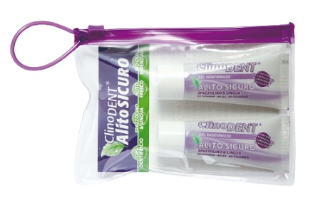 CLINODENT GEL DENTIFRICIO ALITO SICURO 2 TUBETTI DA 20 ML - farmachicca
